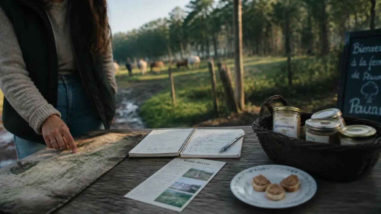 Ferme a visiter dans les Landes : table de dégustation et carnet de visite