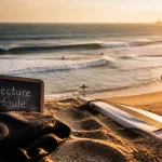 Hossegor surf : vue de plage et surfeurs en line-up