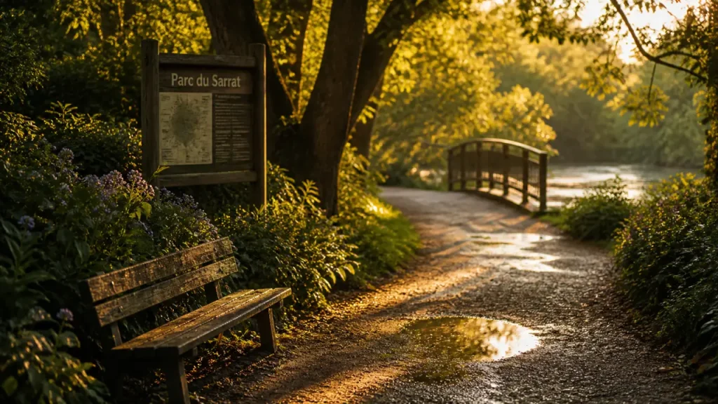Jardins à visiter dans les Landes : Parc du Sarrat à Dax, allée ombragée