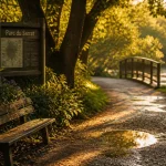 Jardins à visiter dans les Landes : Parc du Sarrat à Dax, allée ombragée