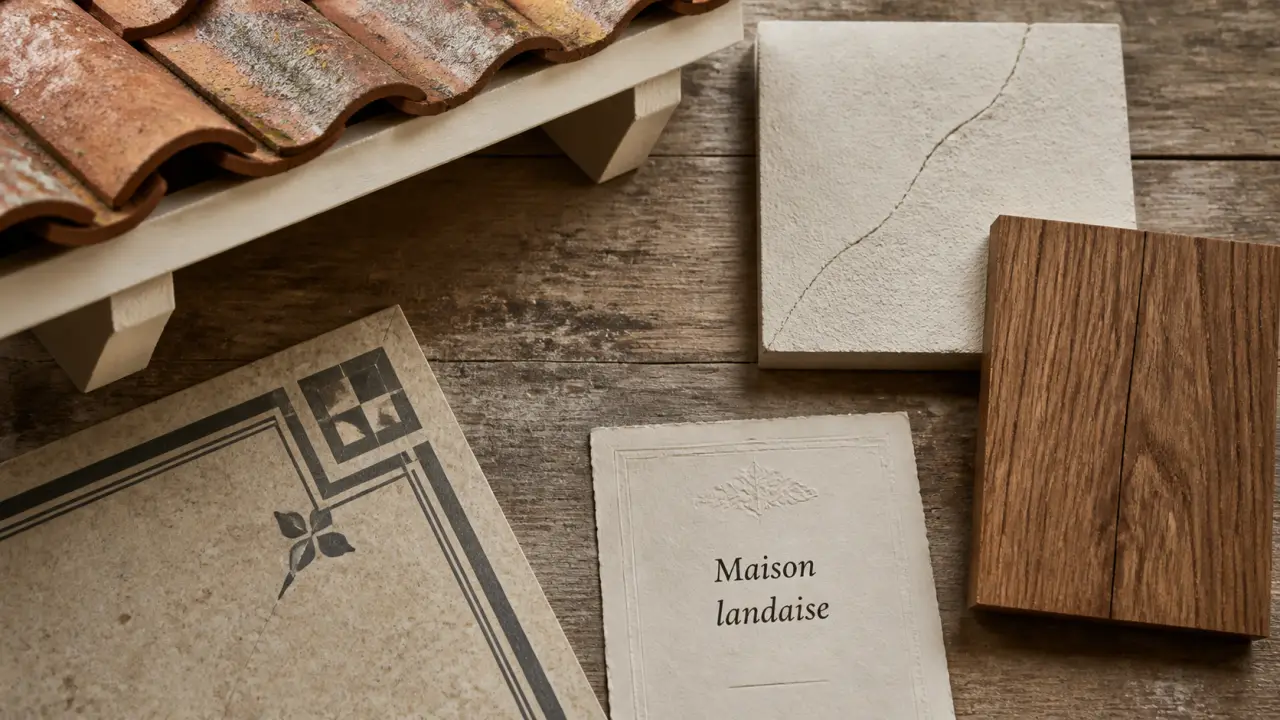 Maison landaise : toit en tuiles, bois et proportions de façade