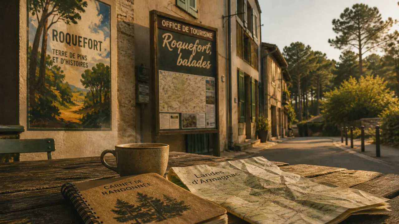 Que faire à roquefort landes : carnet de randonnée, carte et ruelle vers les pins