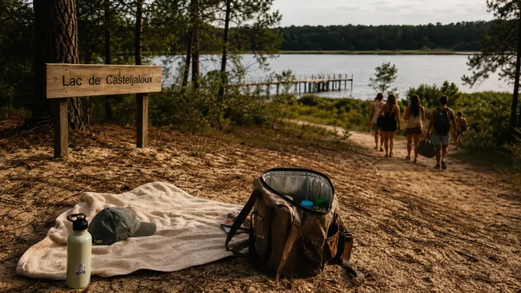Que faire autour de center parc landes de gascogne : marche vers le lac de Casteljaloux