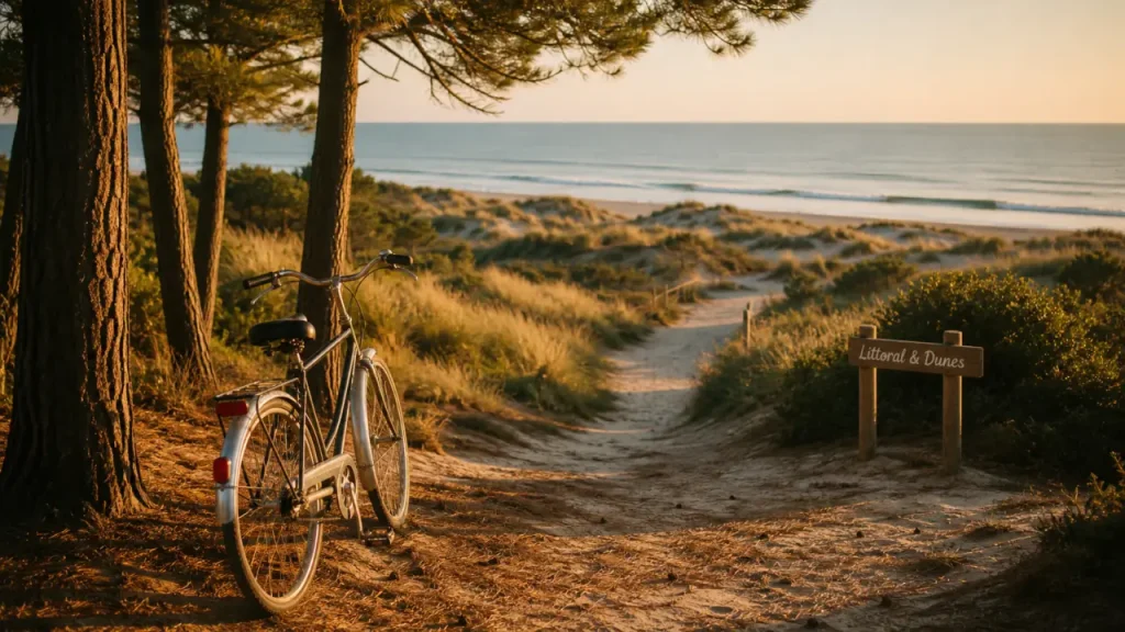Que peut on visiter dans les Landes : dunes et océan au coucher du soleil
