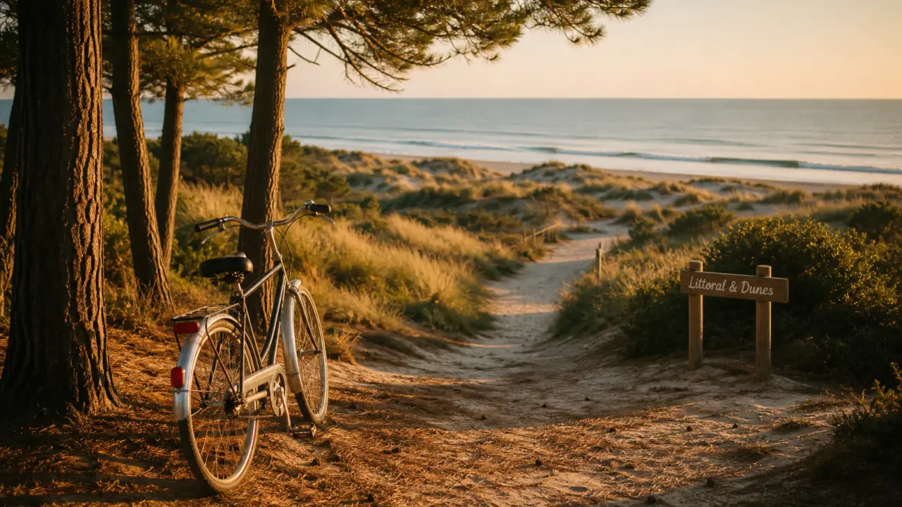 Que peut on visiter dans les Landes : dunes et océan au coucher du soleil