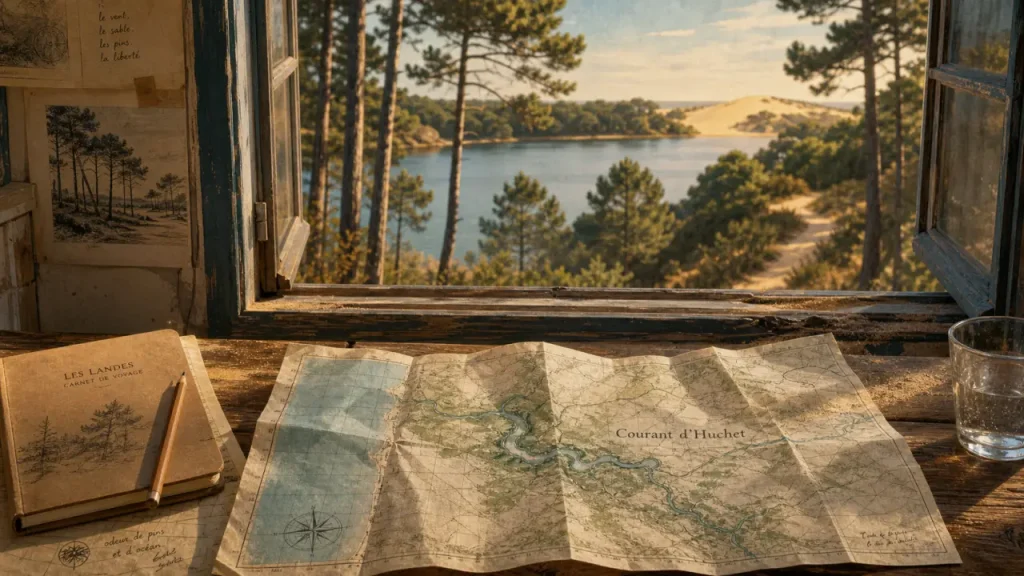Que visiter dans les landes 40 : carte et Courant d’Huchet, océan et forêts
