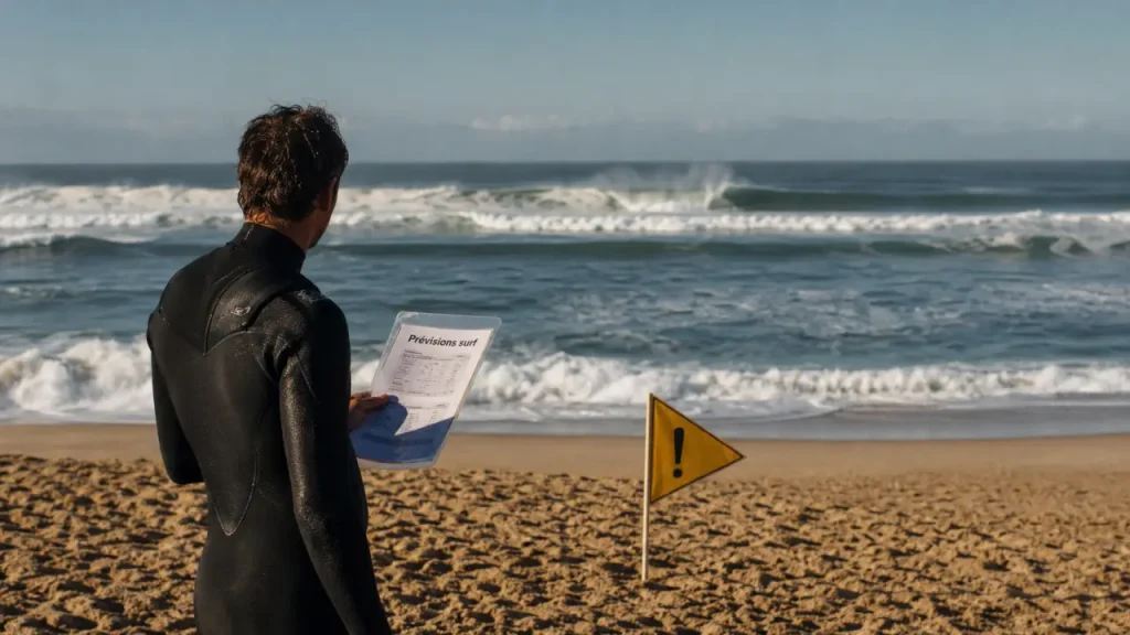 Surf report messange : surfeur à Messanges face aux vagues
