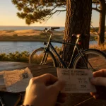 Ville a visiter dans les Landes : Biscarrosse, lac et océan au loin