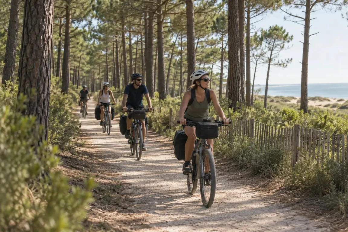 Que faire dans les Landes : itinéraire à vélo sur la Vélodyssée dans la forêt de pins