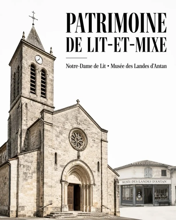 Patrimoine de Lit-et-Mixe avec Notre-Dame de Lit et le musée des Landes d’Antan