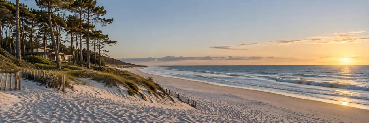 Location vacances Landes près de l’océan avec plage de sable et forêt de pins