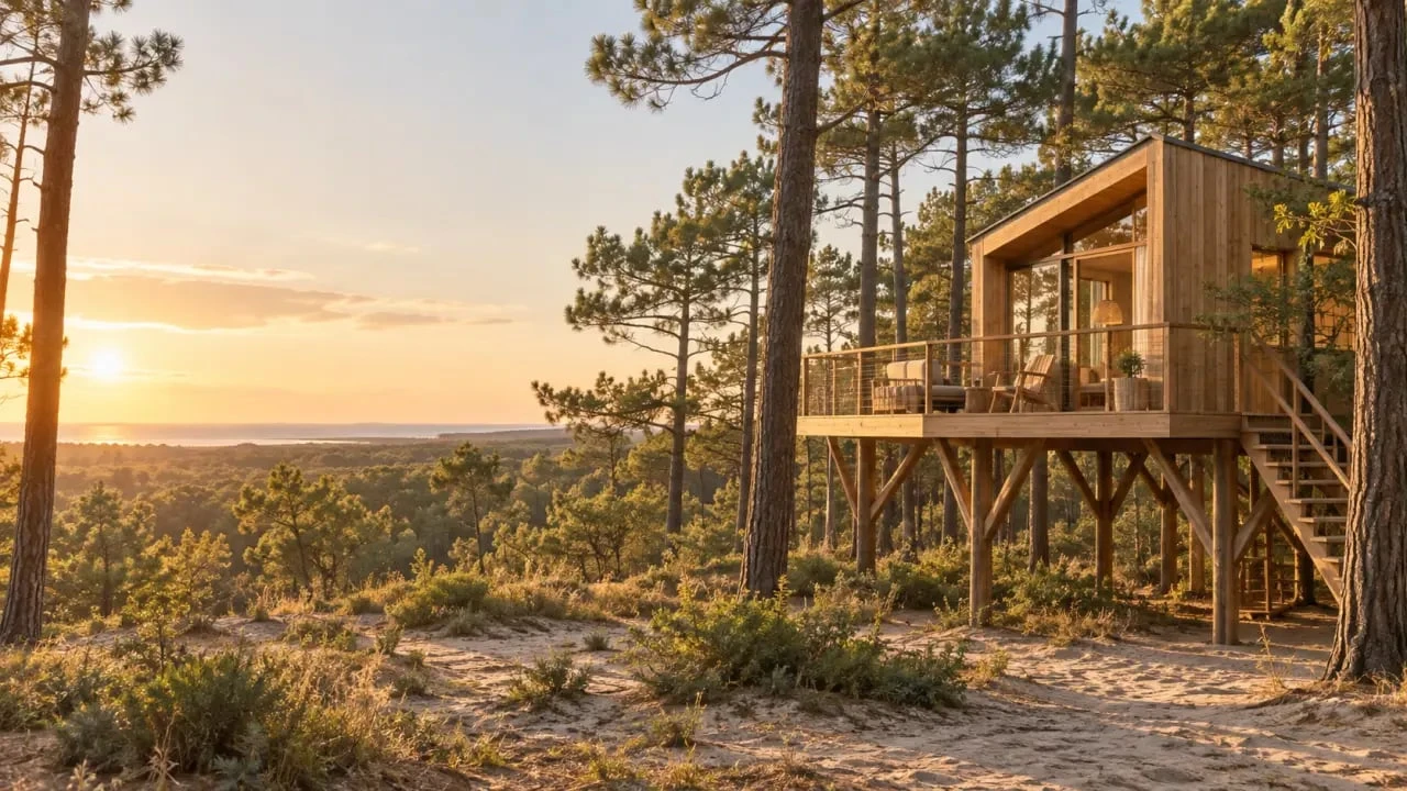 Hébergement insolite dans les Landes au milieu des pins