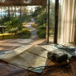 Gite vacances landes au calme près de l’océan, terrasse et piste vélo depuis le gîte