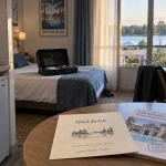 Chambre d’hôtel avec kitchenette, hôtels à saint paul lès dax et vue lac de Christus
