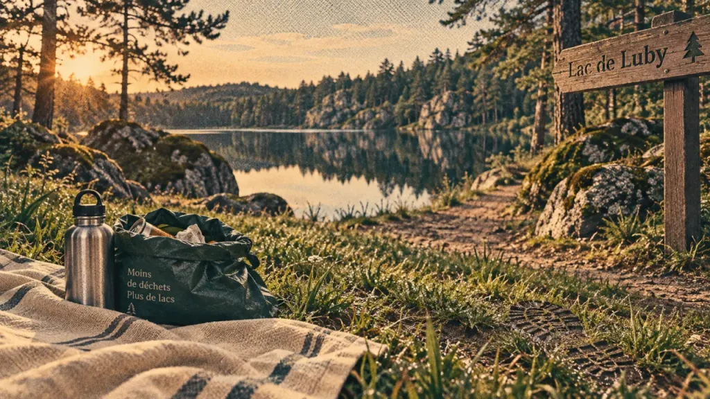 lac de luby : rives calmes, pique-nique et sécurité
