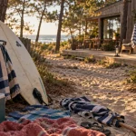 Landes maison de vacances près de l’océan, pinède et terrasse