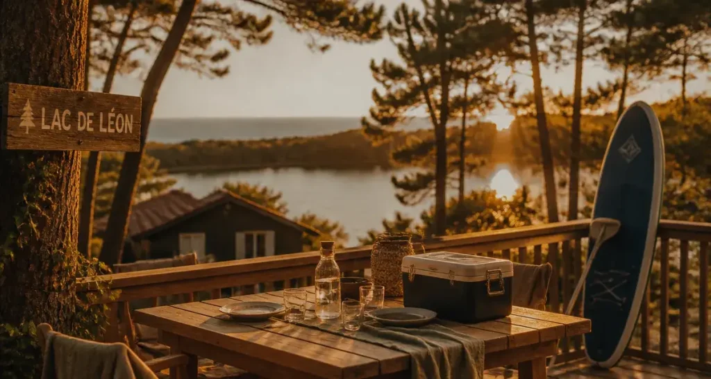 Location maison vacances Leon Landes : lac, océan et forêt, maison au calme