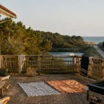 Location vacances azur landes : terrasse près du lac et accès plages