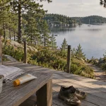 Location vacances Gastes Landes : chemin vers le lac et pins