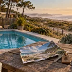 Location vacances Landes avec piscine pas cher : terrasse, piscine de camping et plage