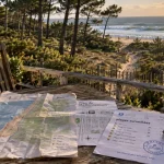 Location vacances Landes plage : plan itinéraire vers la dune et la plage