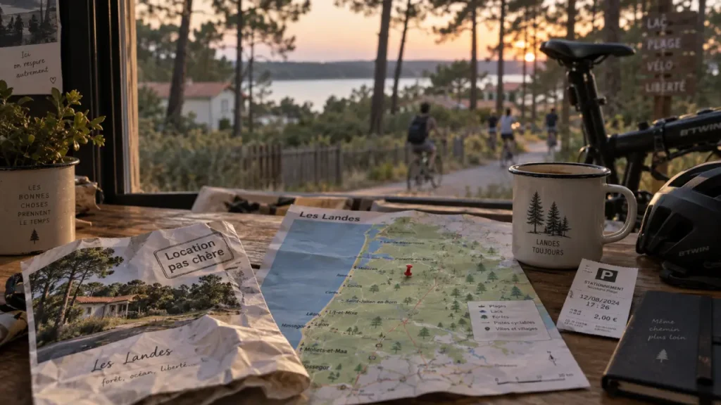 location vacances pas cher landes 40 près de l’océan : brochure et carte des Landes