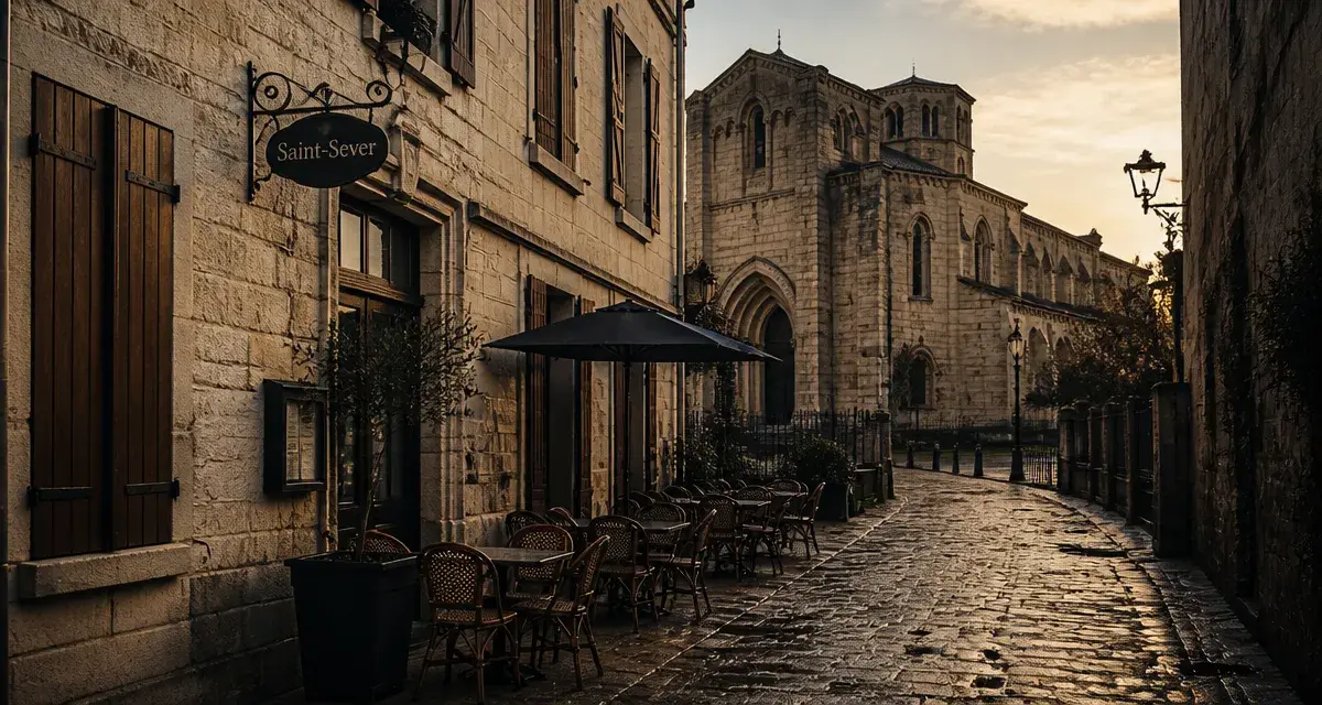 Location vacances saint sever landes : ruelle vers l’abbaye de Saint-Sever