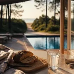 Location villa vacances Landes : terrasse pinède, plage et océan
