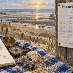 Marées mimizan : horaires sur la plage, carnet et sable