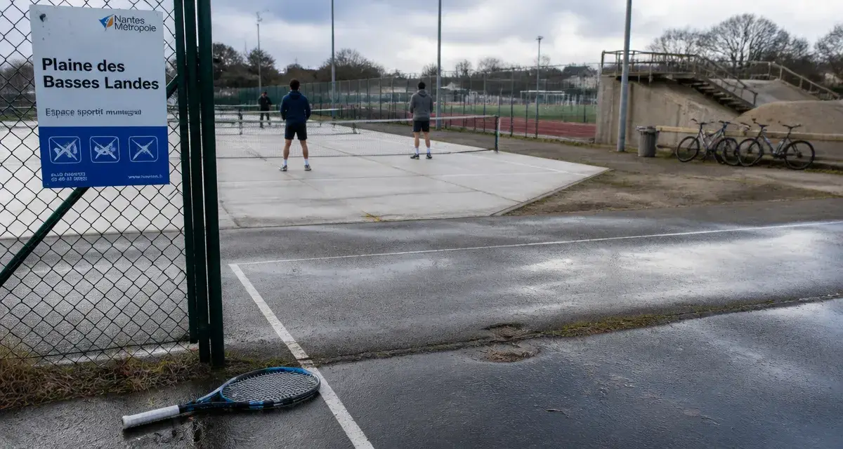 Plaine de jeux des basses landes : courts de tennis et aire de dirt à Nantes Nord