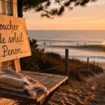 Que faire à Seignosse : coucher de soleil au Penon, plage et surfeurs