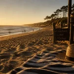 Que faire dans les landes ce we : coucher de soleil sur l’océan, plage et dunes