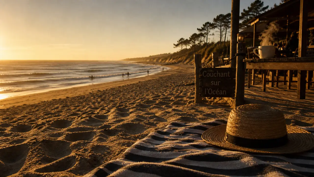 Que faire dans les landes ce we : coucher de soleil sur l’océan, plage et dunes