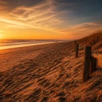 Que faire dans les Landes en octobre : plage landaise désertée