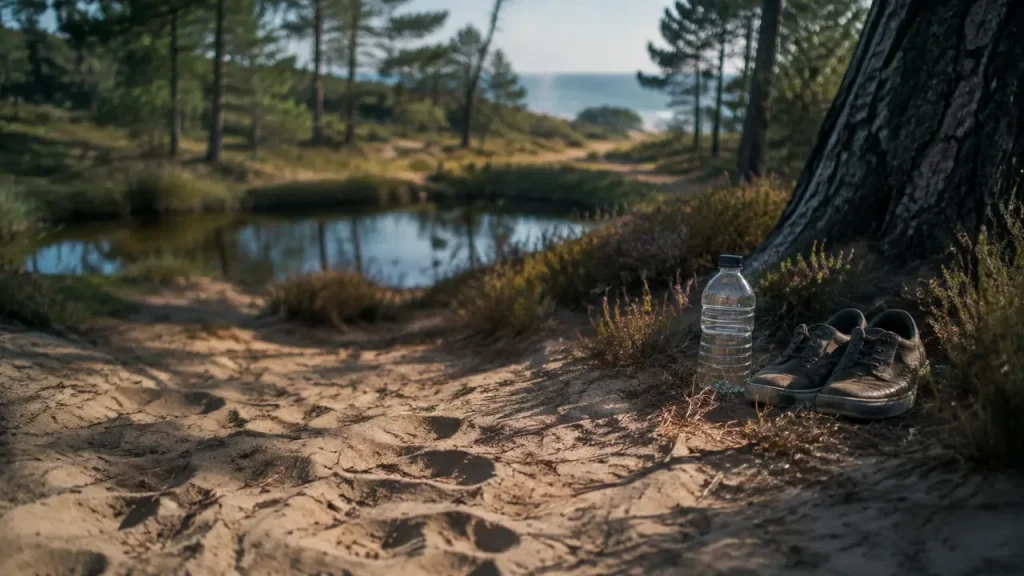 Randonnées landes 40 : sentier sableux dunes, étang et forêt de pins