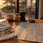 Studio vacances Landes près de l’océan, route plage et pins