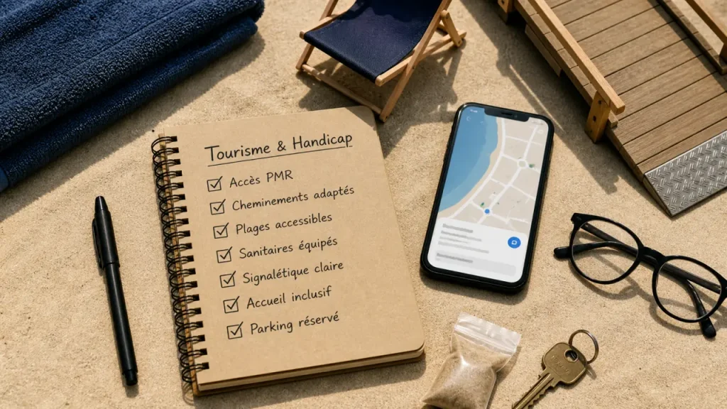 Tourisme et handicap landes : kit check-list pour plages et accès fauteuil