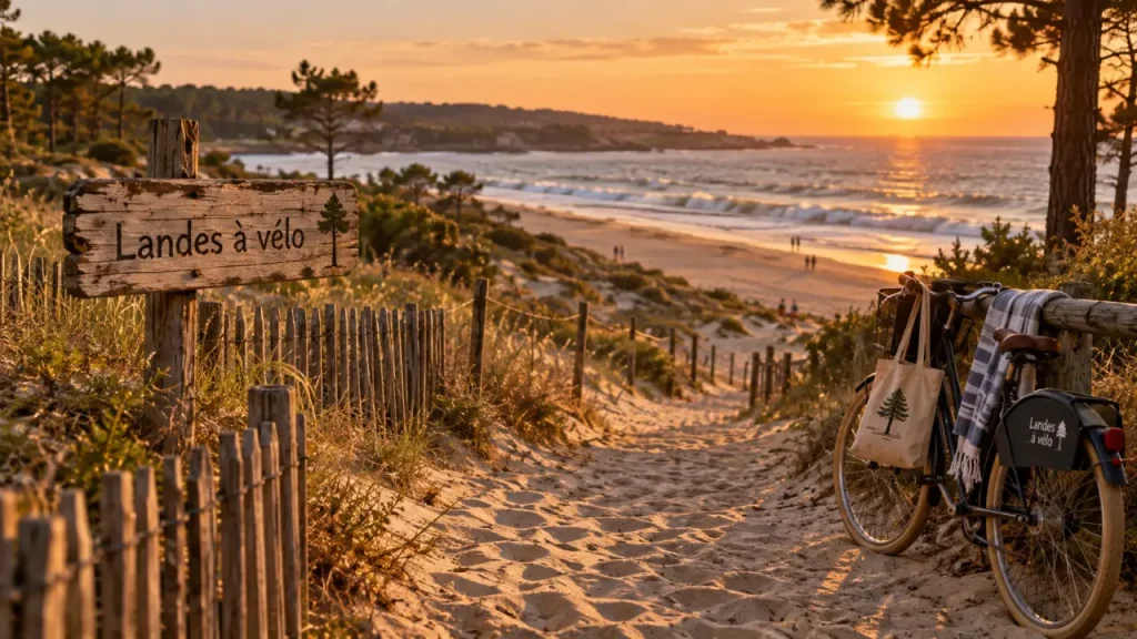Vacances dans les landes avis : vélo vers la plage