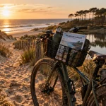 Vacances nature Landes : vélo sur dunes vers l’océan