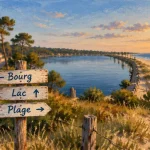 Biscarrosse ville entre bourg, lac et océan