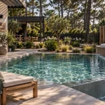 Location villa Hossegor avec piscine privée chauffée, jardin paysager et jacuzzi