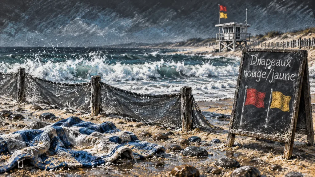 Meduses plages landes sur le sable, danger persistant