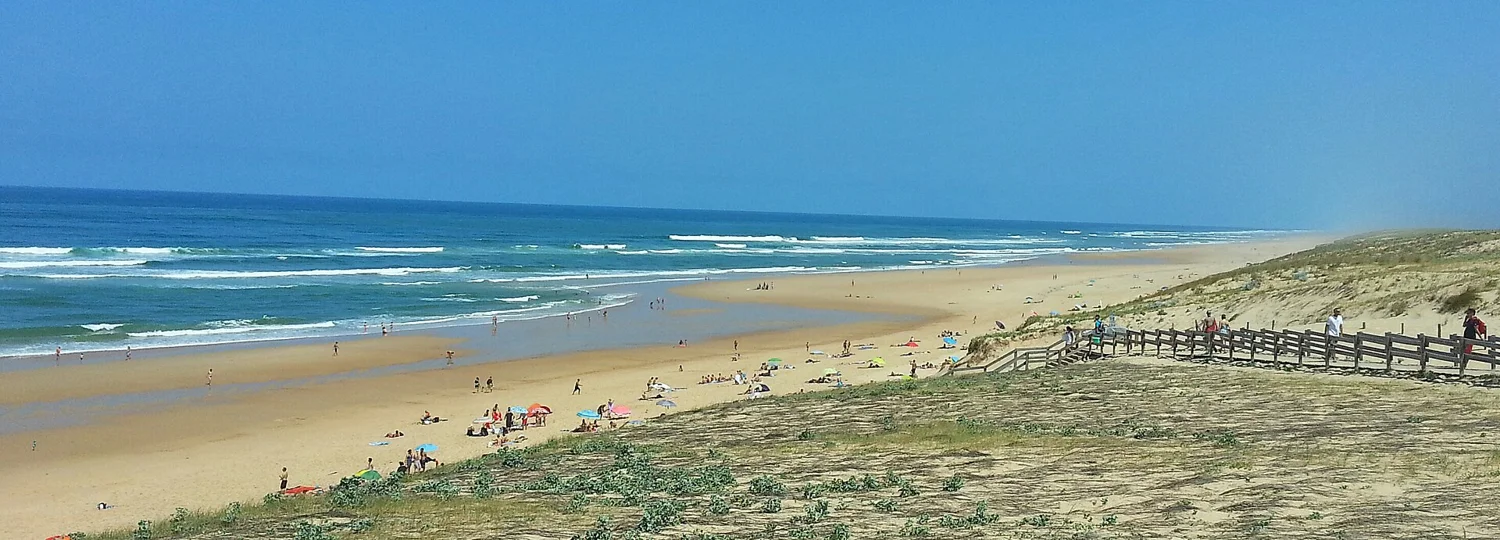 Le paysage de Messanges-Plage, entre dune et océan.