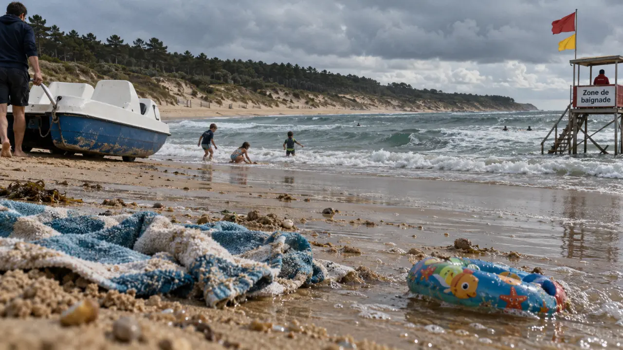 Plages des Landes : eau calme et vague, zone de baignade